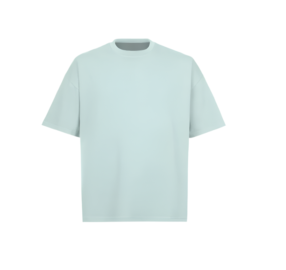 Cold Blue Oversized Boxy Tee
