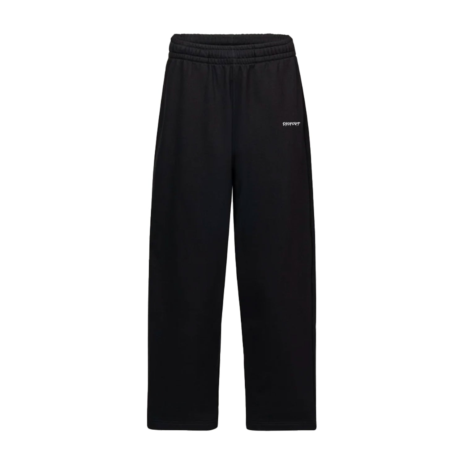 Black Straight-Leg Relaxed Sweatpants