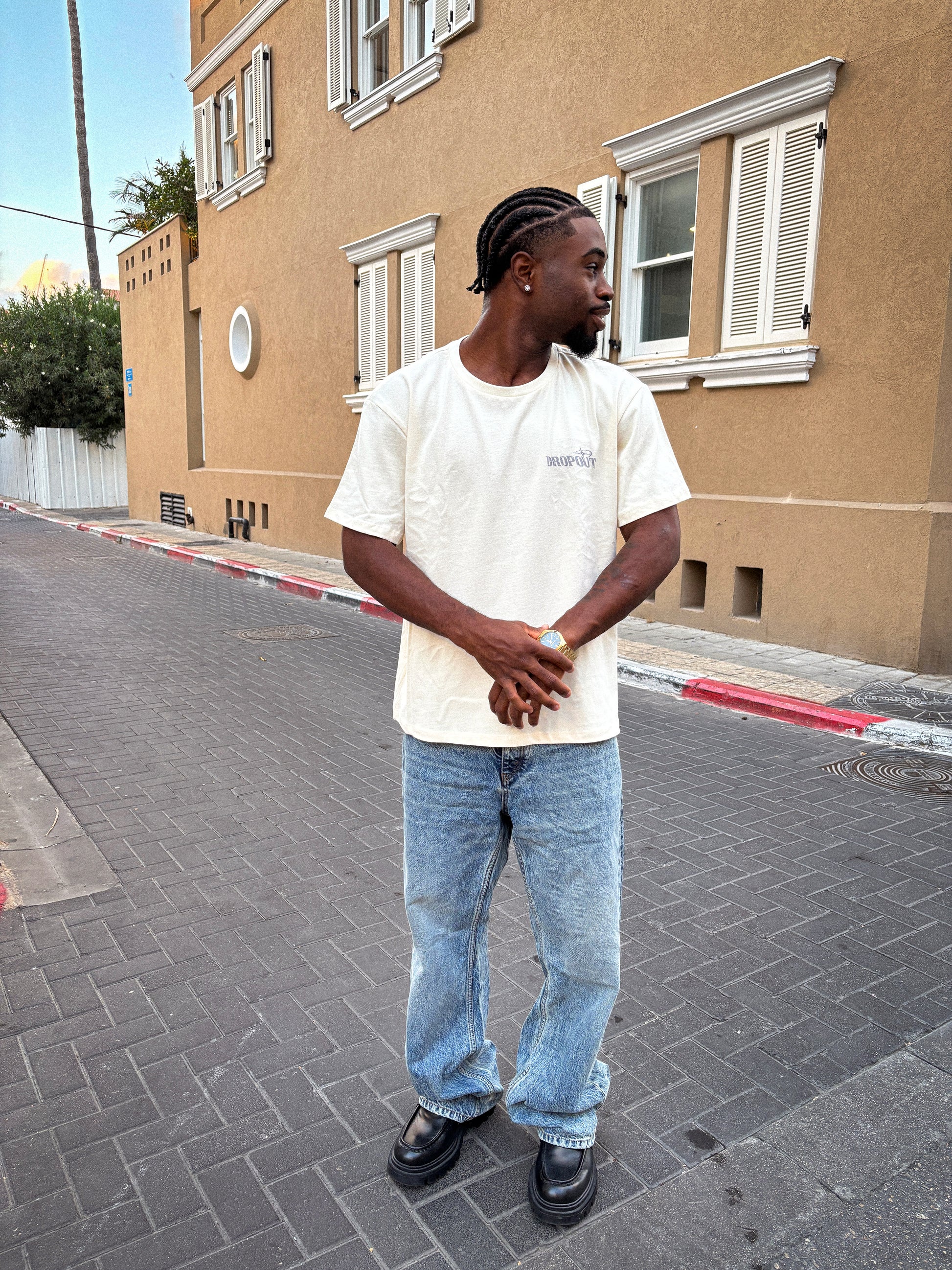 VINTAGE WHITE · OVERSIZED TEE