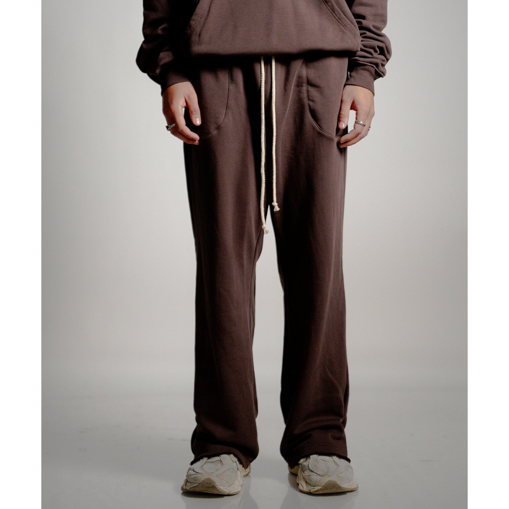 Wide Leg Sweatpants – Dark Brown