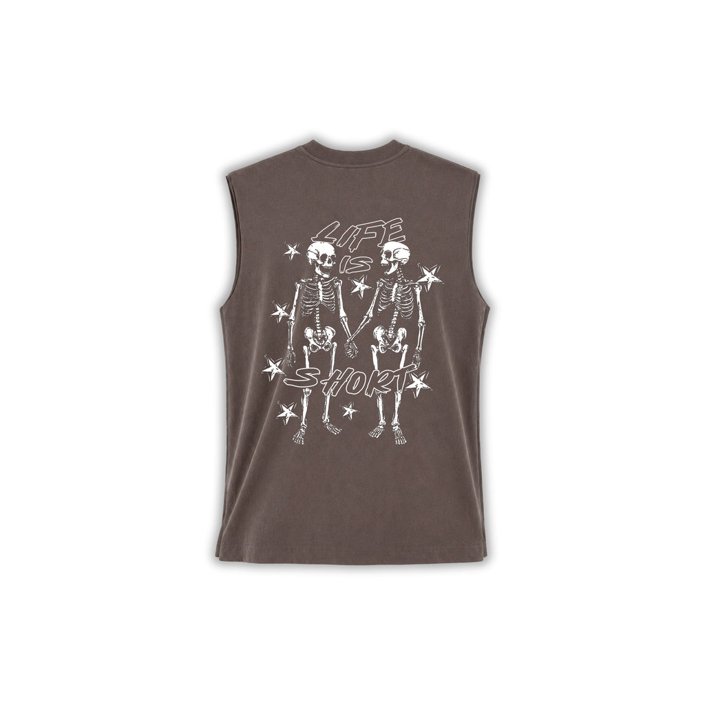 BROWN WASH OVERSIZED TANK