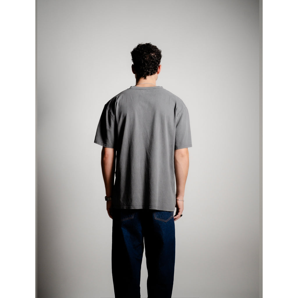 GREY WASH TEE - DIVINE DROPOUT