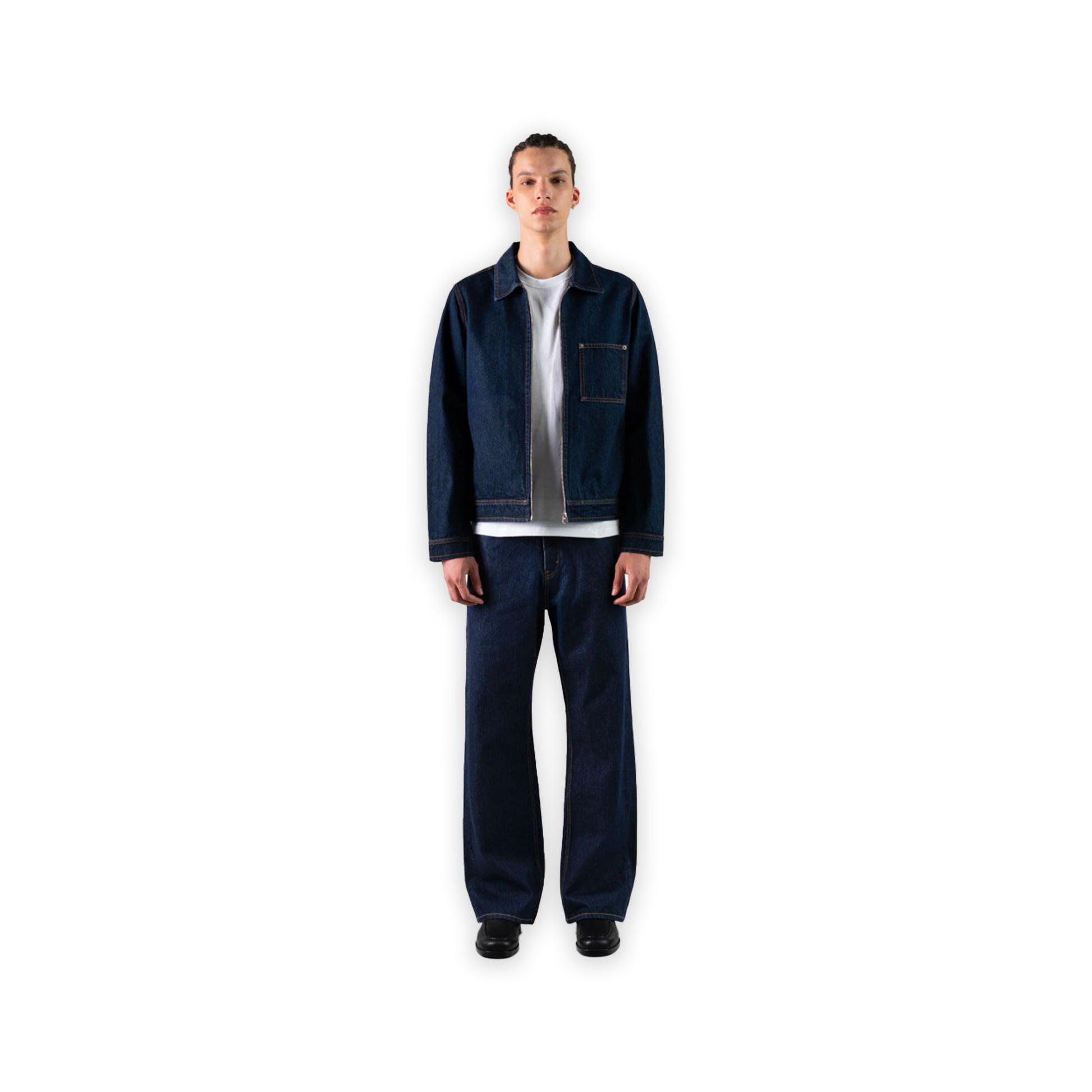 Raw Indigo Boxy Denim Jacket