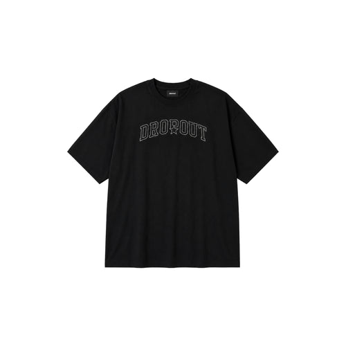 Black Oversized Rhinestone Tee