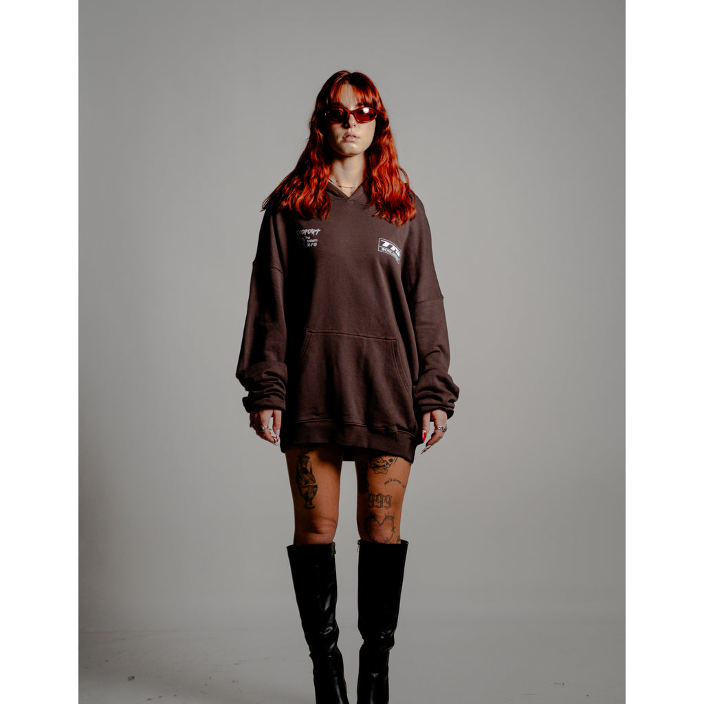 Oversized Hoodie – Dark Brown