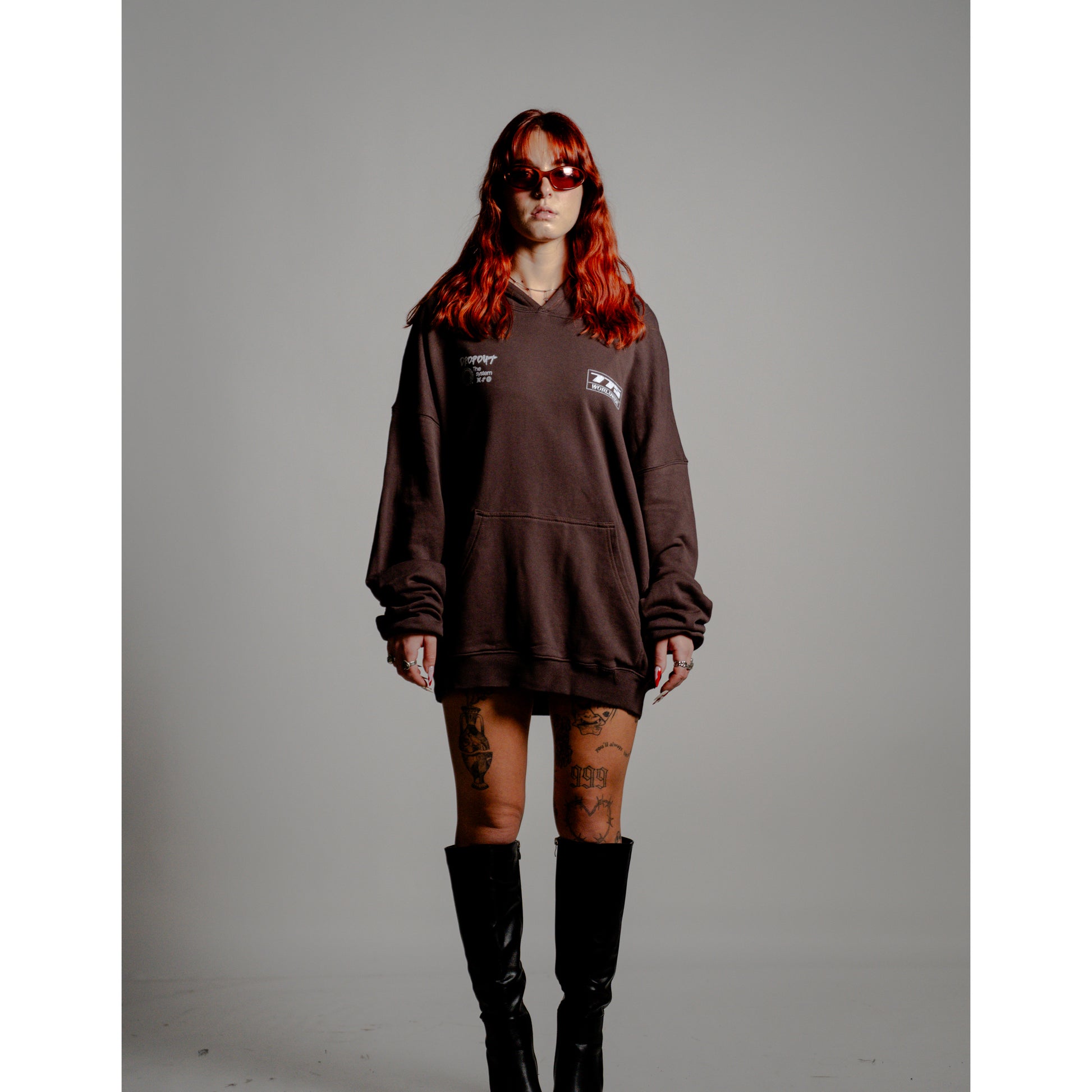 Oversized Hoodie – Dark Brown