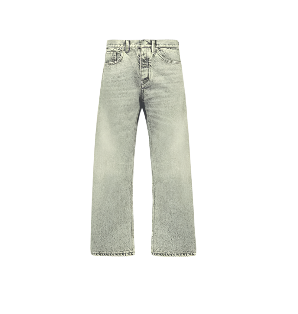 Faded wash Mid Grey loose Fit Jeans