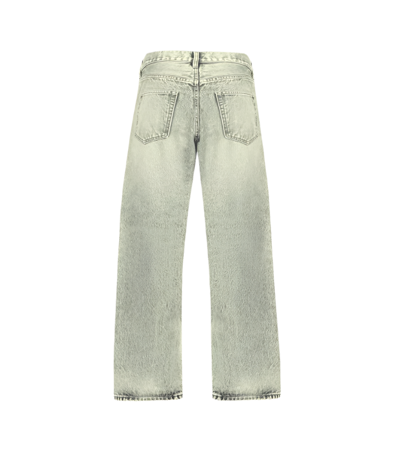 Faded wash Mid Grey loose Fit Jeans