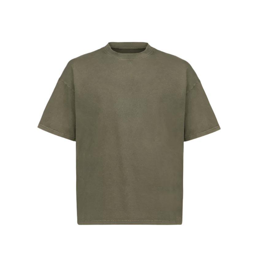 Vintage Olive Oversized Boxy Tee