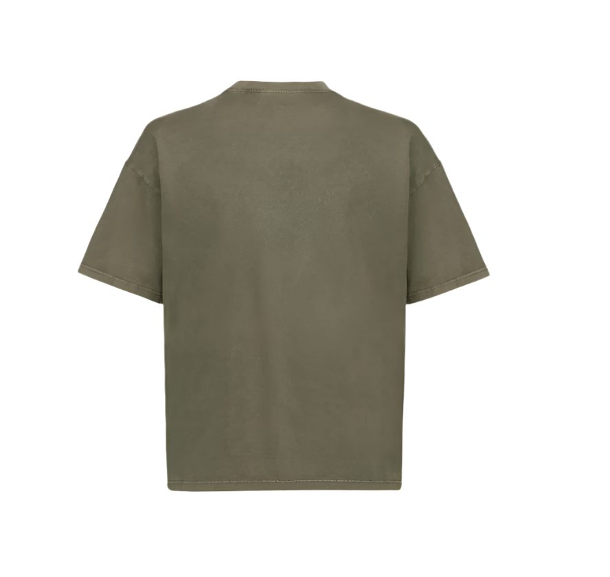 Vintage Olive Oversized Boxy Tee