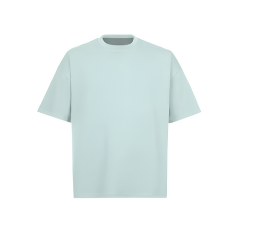Cold Blue Oversized Boxy Tee