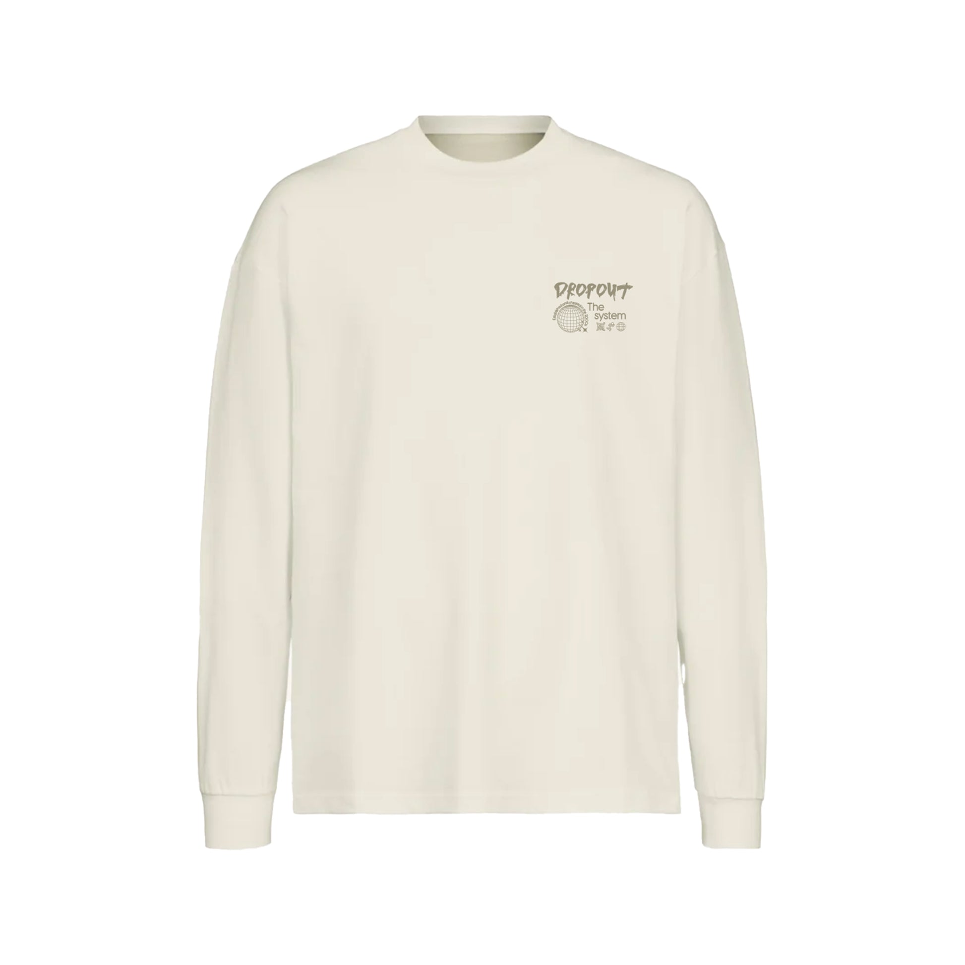 LONG SLEEVE VINTAGE WHITE - DROPOUT THE SYSTEM