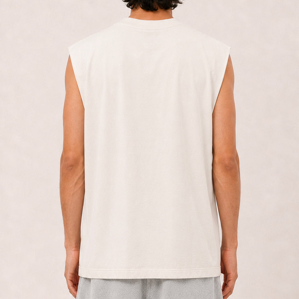 VINTAGE WHITE OVERSIZED TANK
