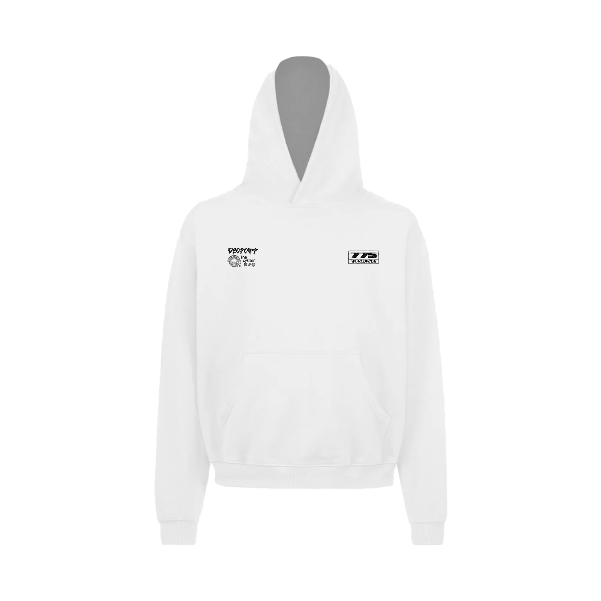 WHITE OVERSIZED HOODIE