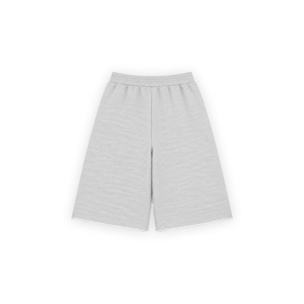 WIDE LEG SWEAT JORTS —  LIGHT GREY