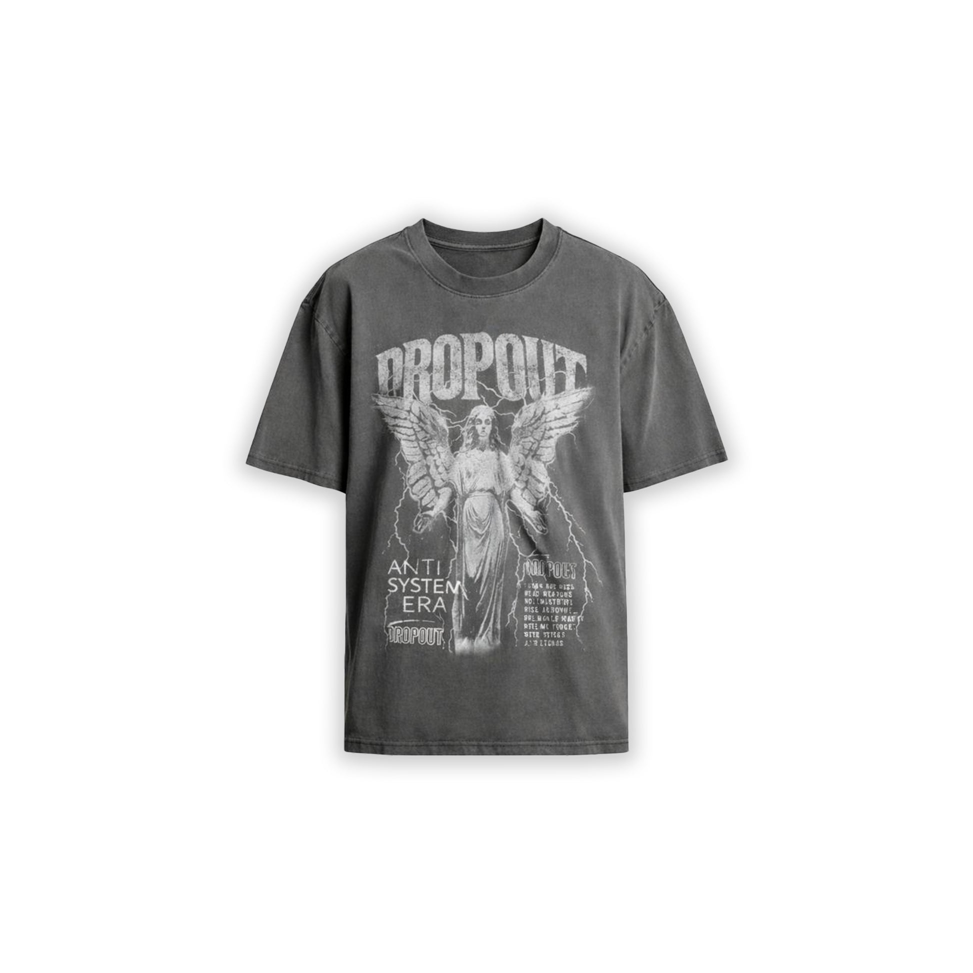 GREY WASH TEE - DIVINE DROPOUT