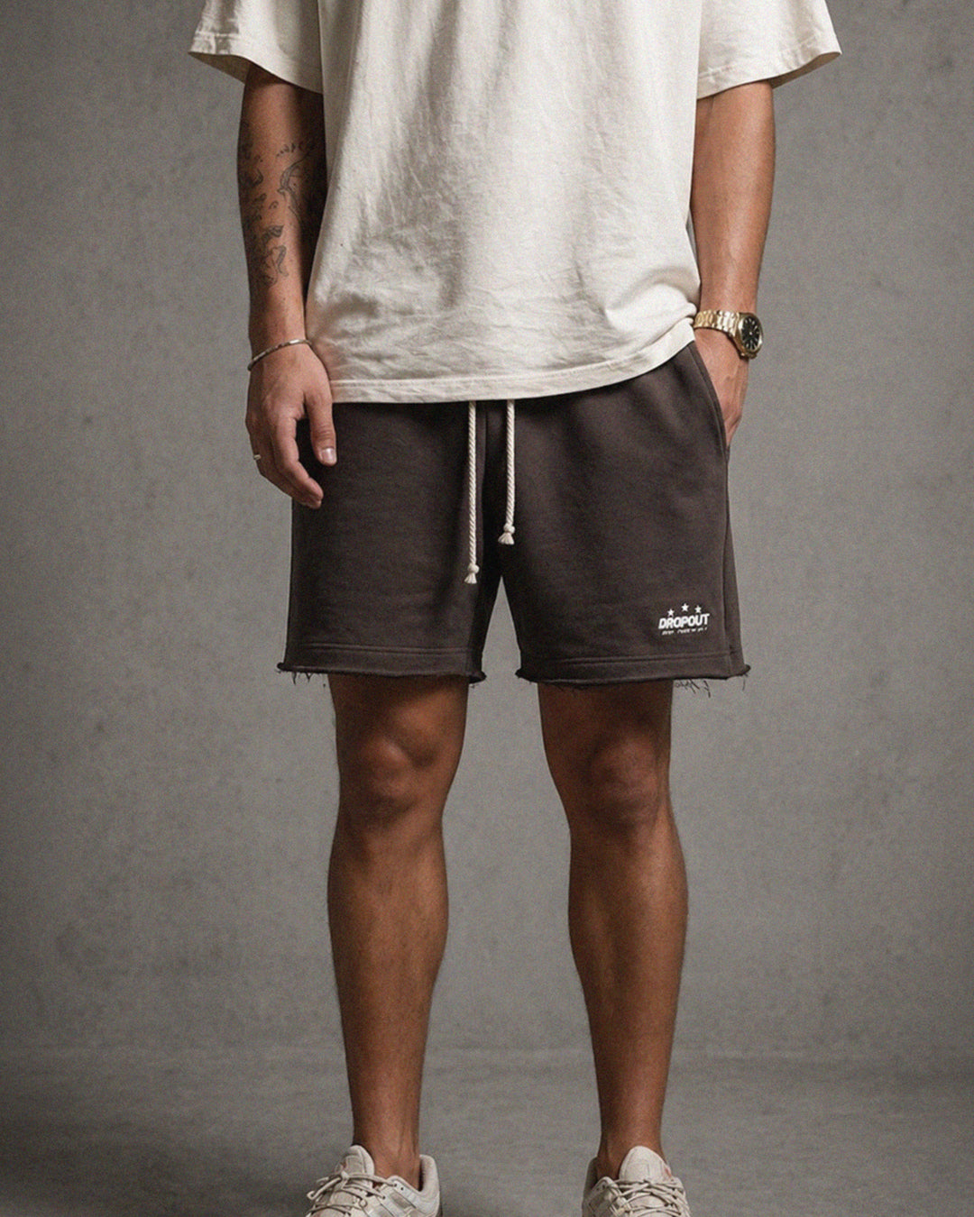 Wide Sweat Shorts – Vintage Brown