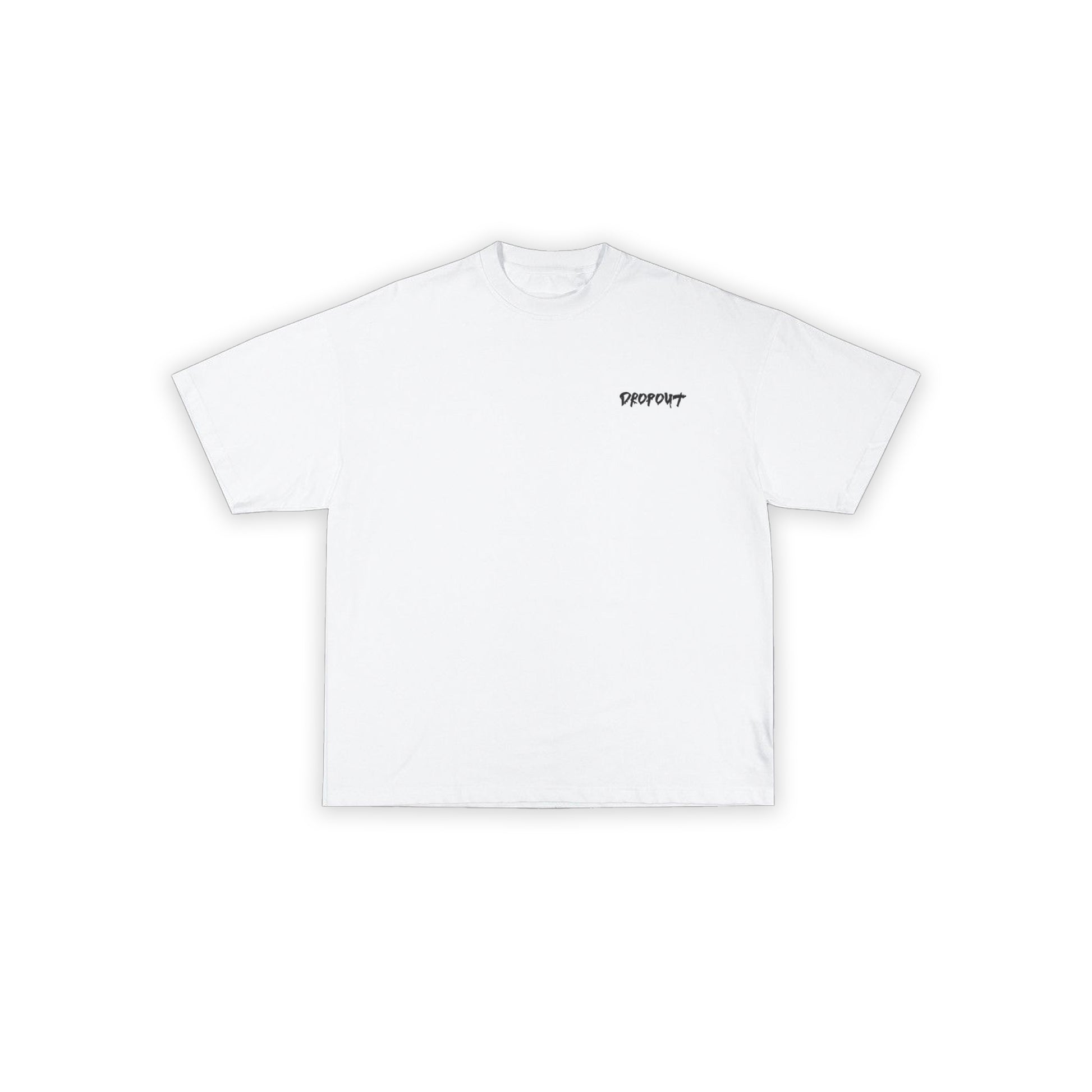 BASIX WHITE OVERSIZE LOGO TEE