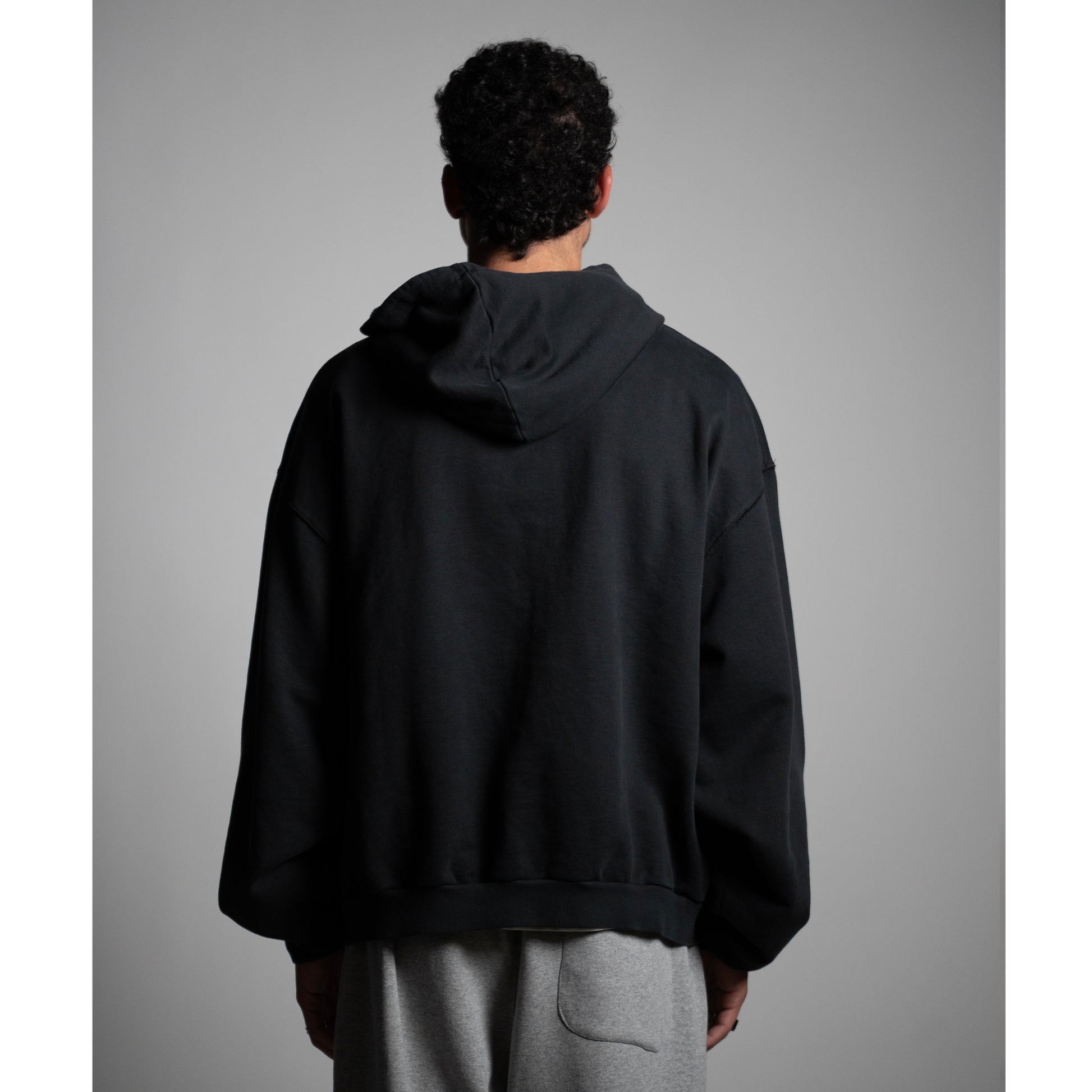 Vintage Black Oversized Hoodie