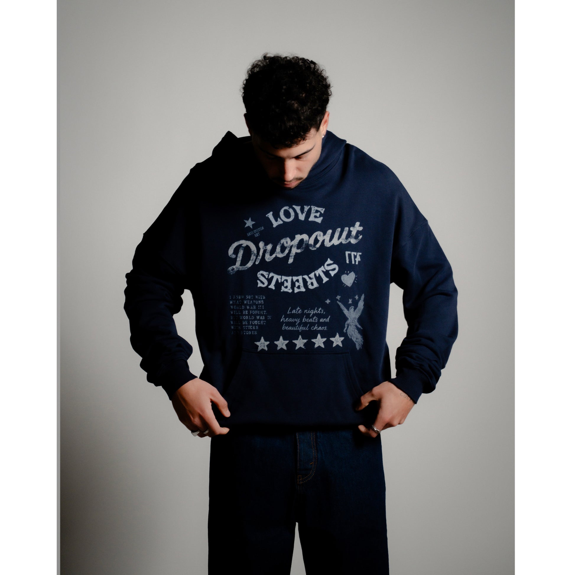 Oversized Hoodie – Navy Blue