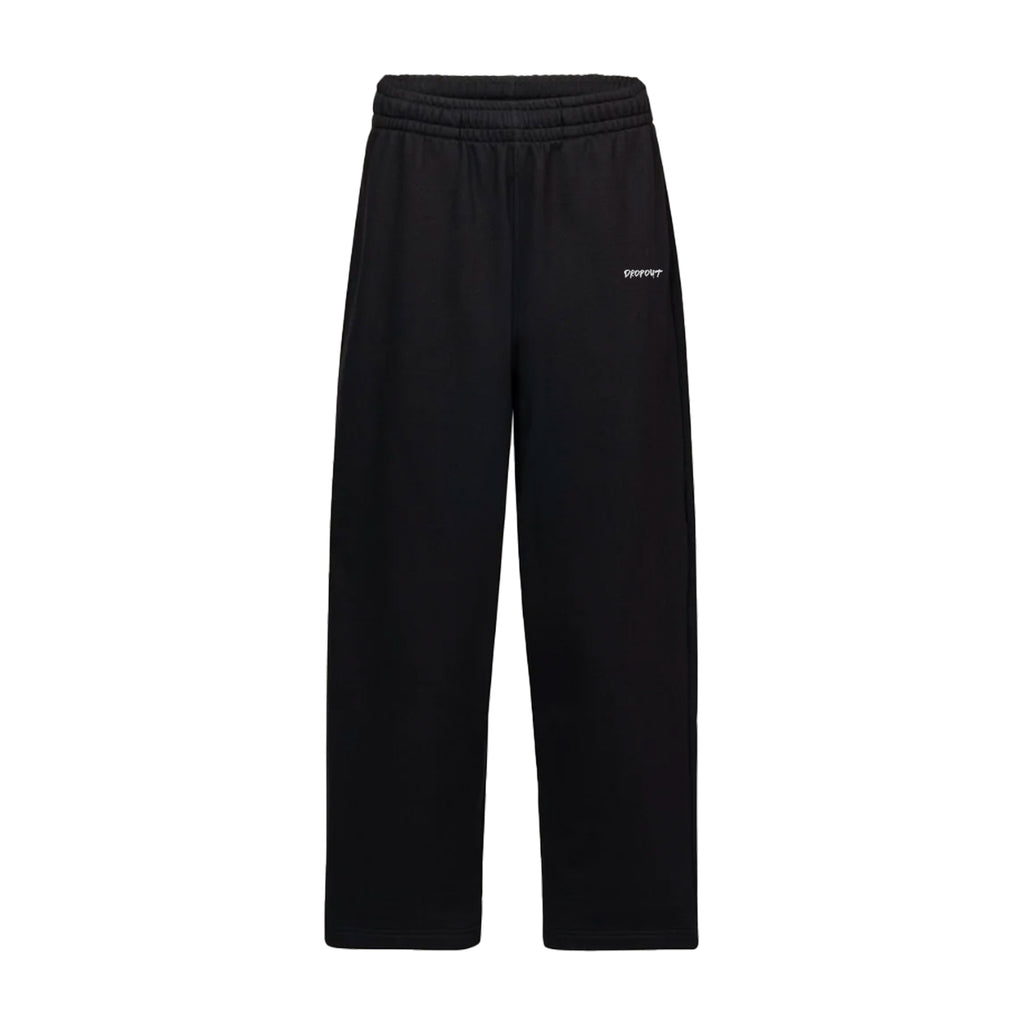 Black Straight-Leg Relaxed Sweatpants
