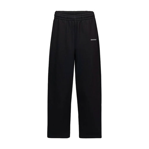 Black Straight-Leg Relaxed Sweatpants