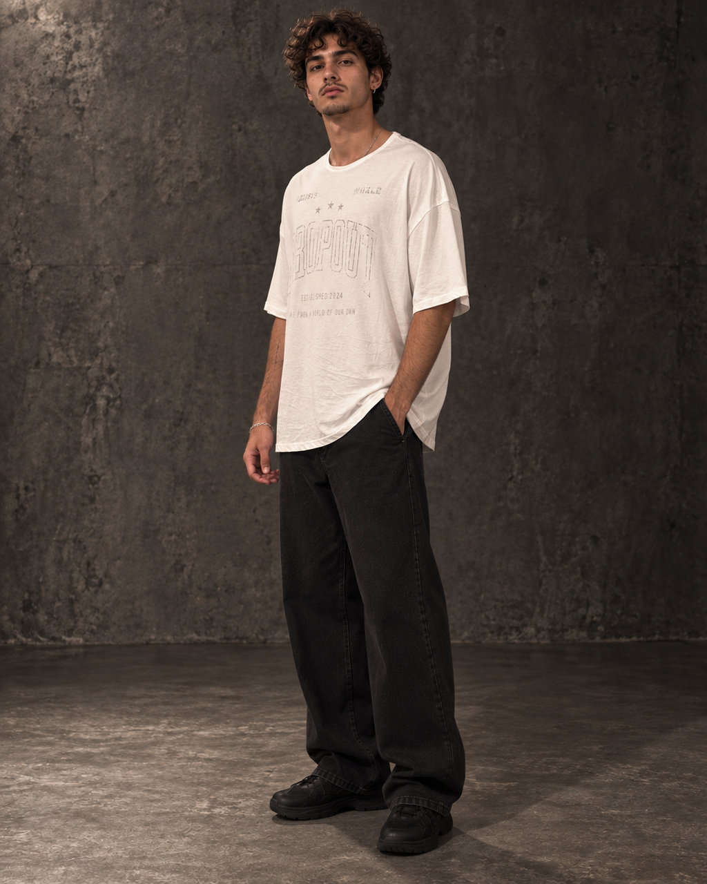 WORLD OF DROPOUT TEE —  WHITE