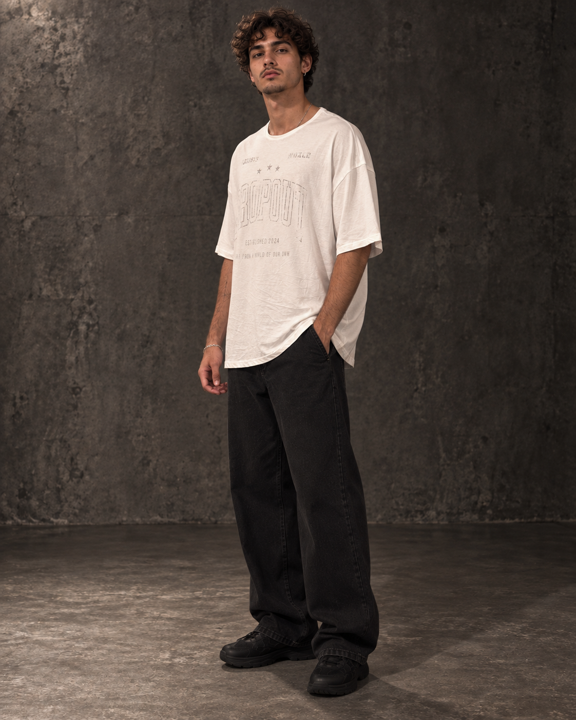 WORLD OF DROPOUT TEE —  WHITE