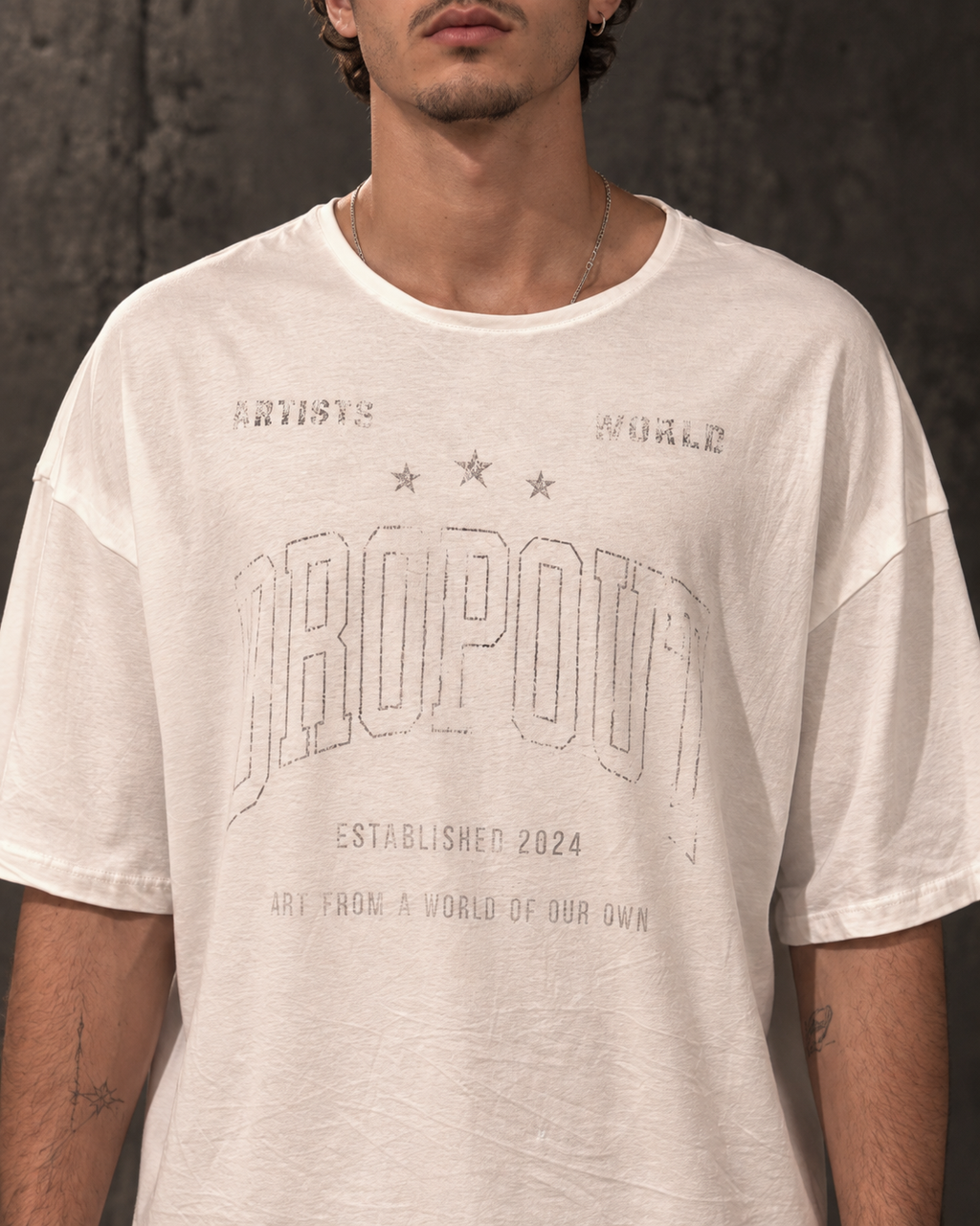 WORLD OF DROPOUT TEE —  WHITE
