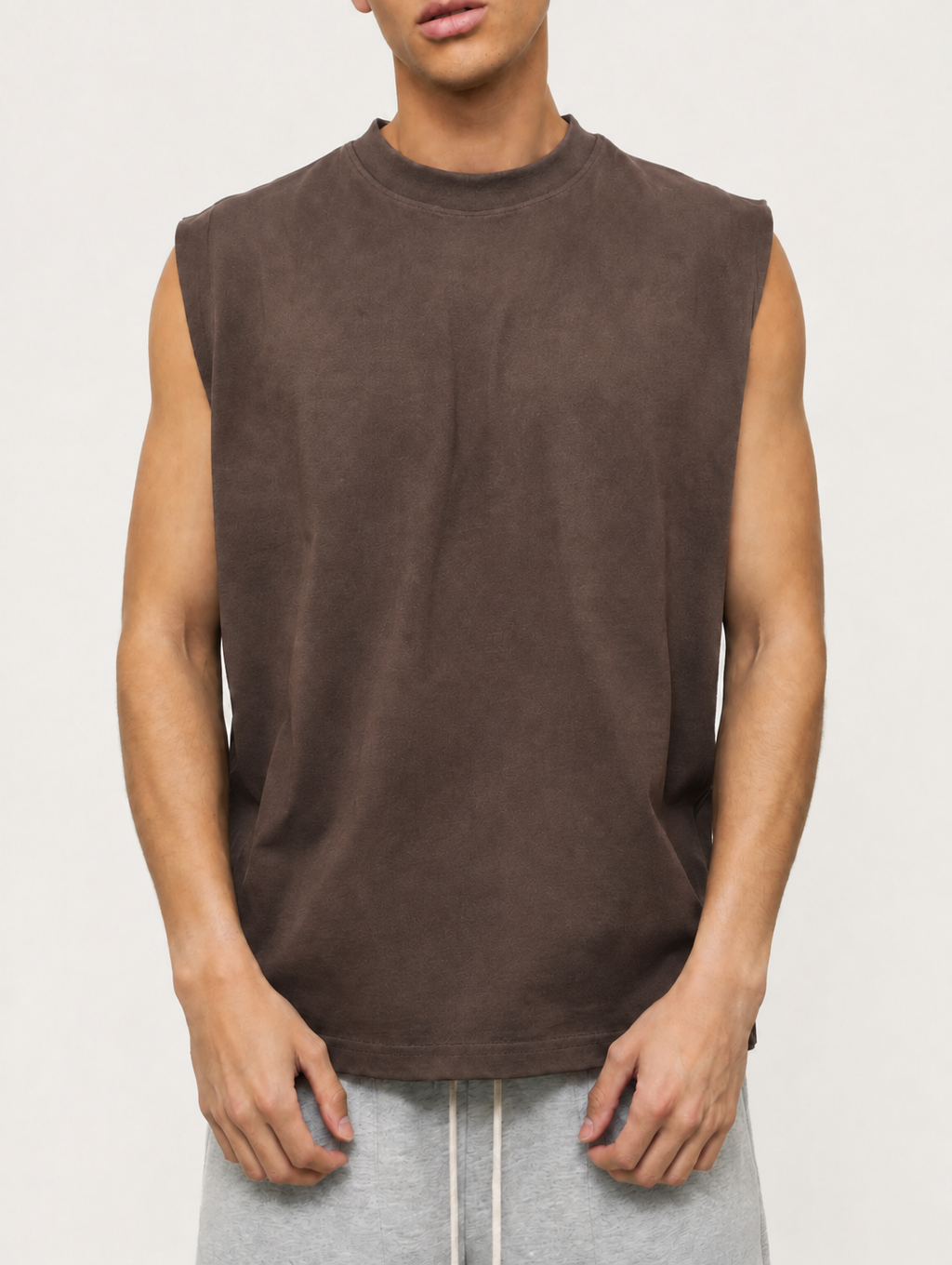 CORE OVERSIZED TANK — WASH BROWN