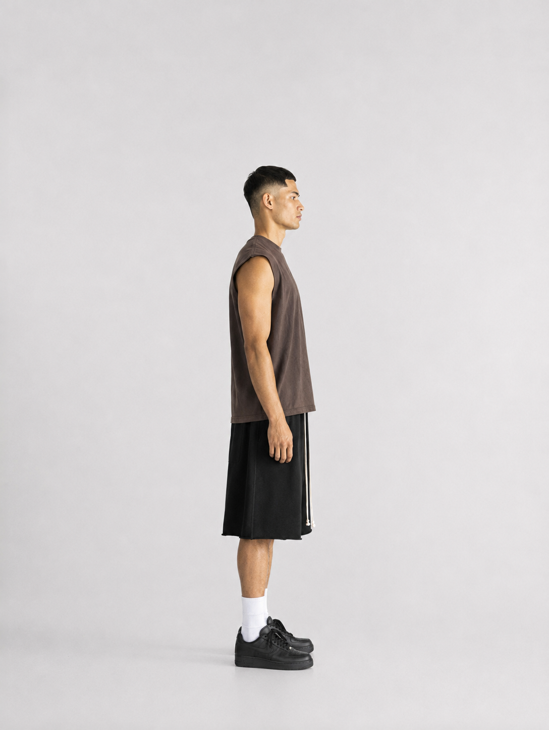 CORE OVERSIZED TANK — WASH BROWN