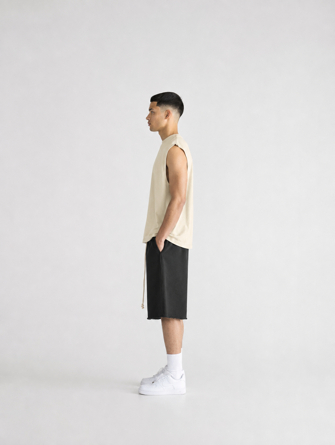 CORE OVERSIZED TANK — CREAM