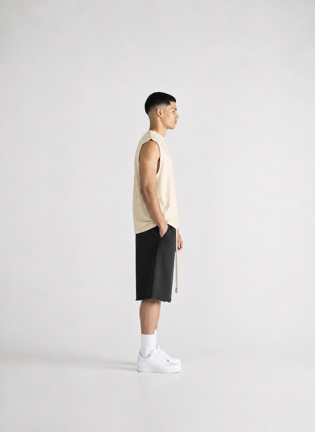 CORE OVERSIZED TANK — CREAM