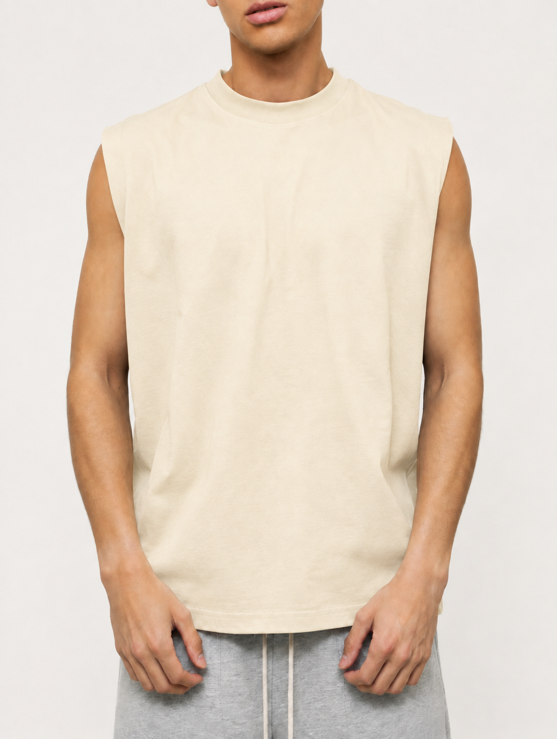 CORE OVERSIZED TANK — CREAM