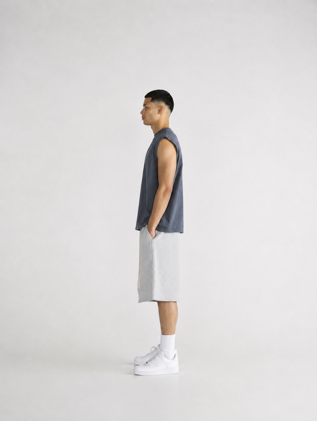 CORE OVERSIZED TANK — WASH BLUE