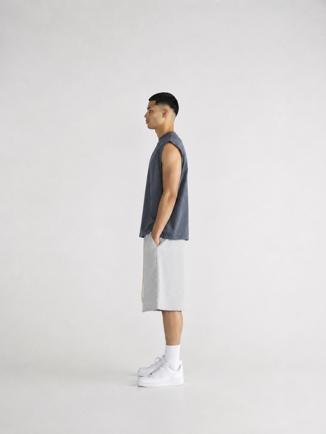 CORE OVERSIZED TANK — WASH BLUE