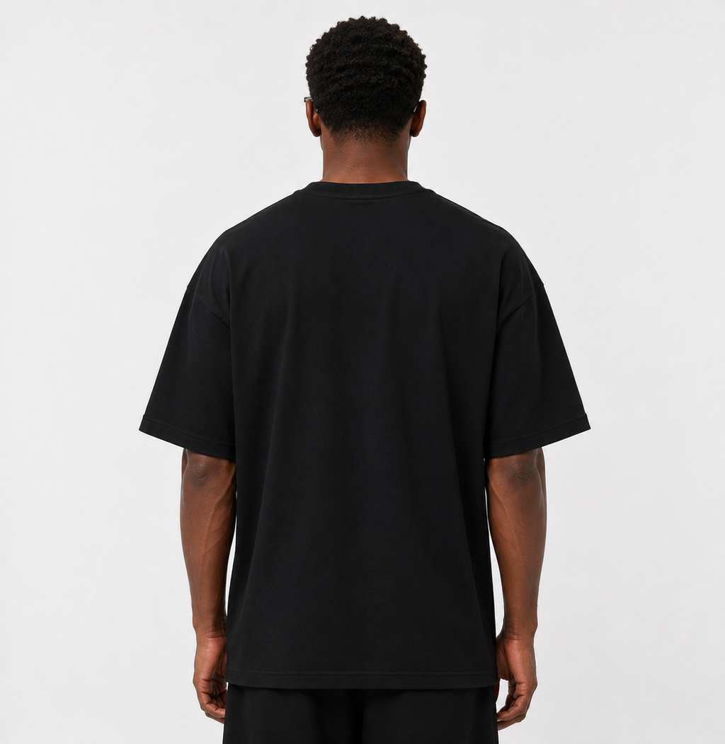 Black Oversized Rhinestone Tee