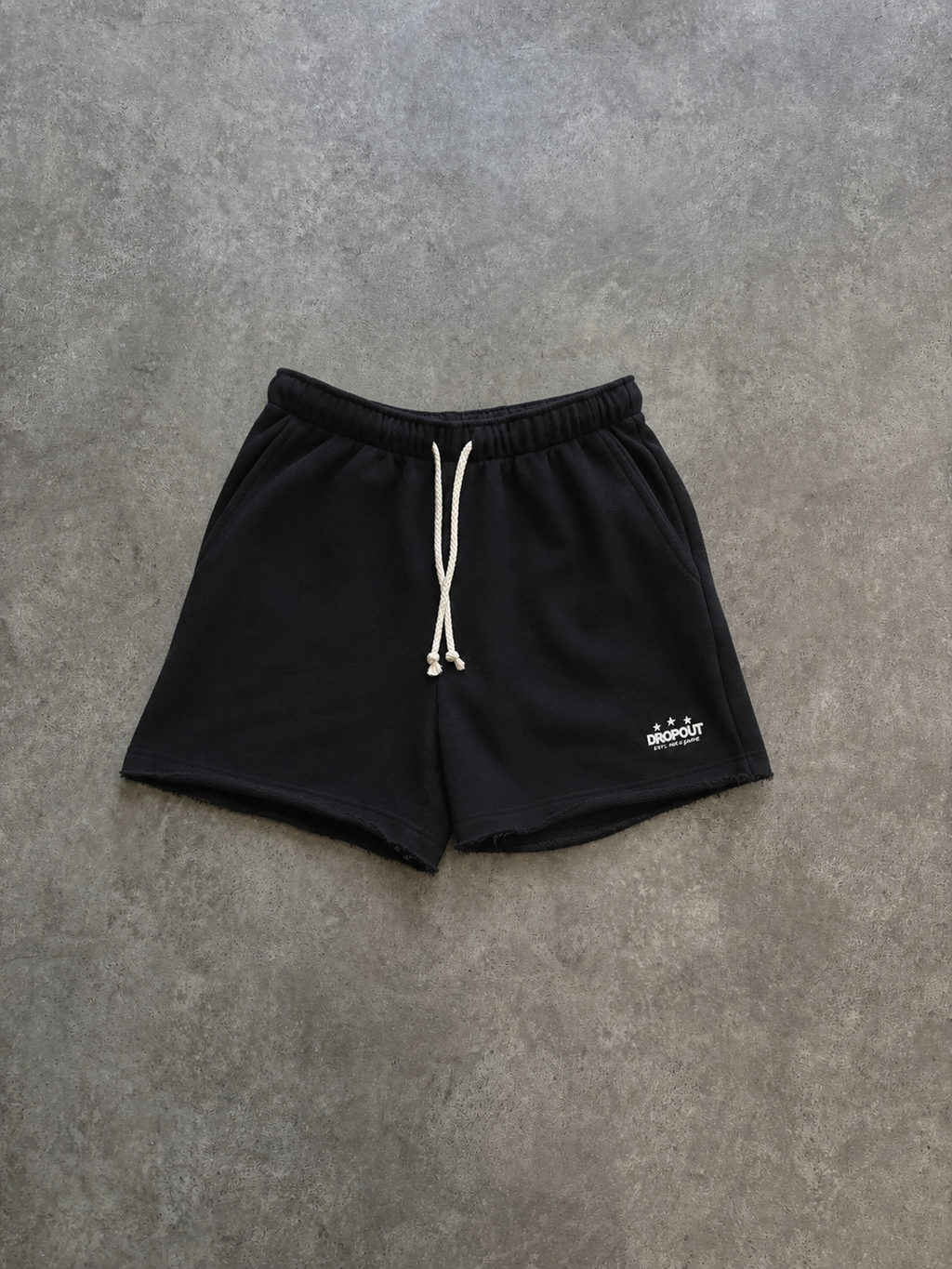 Wide Sweat Shorts – Black