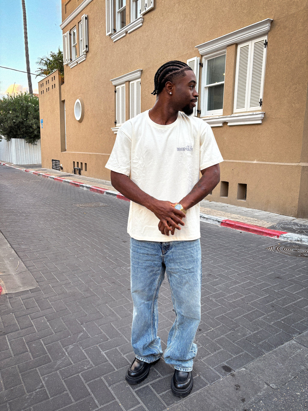 VINTAGE WHITE · OVERSIZED TEE