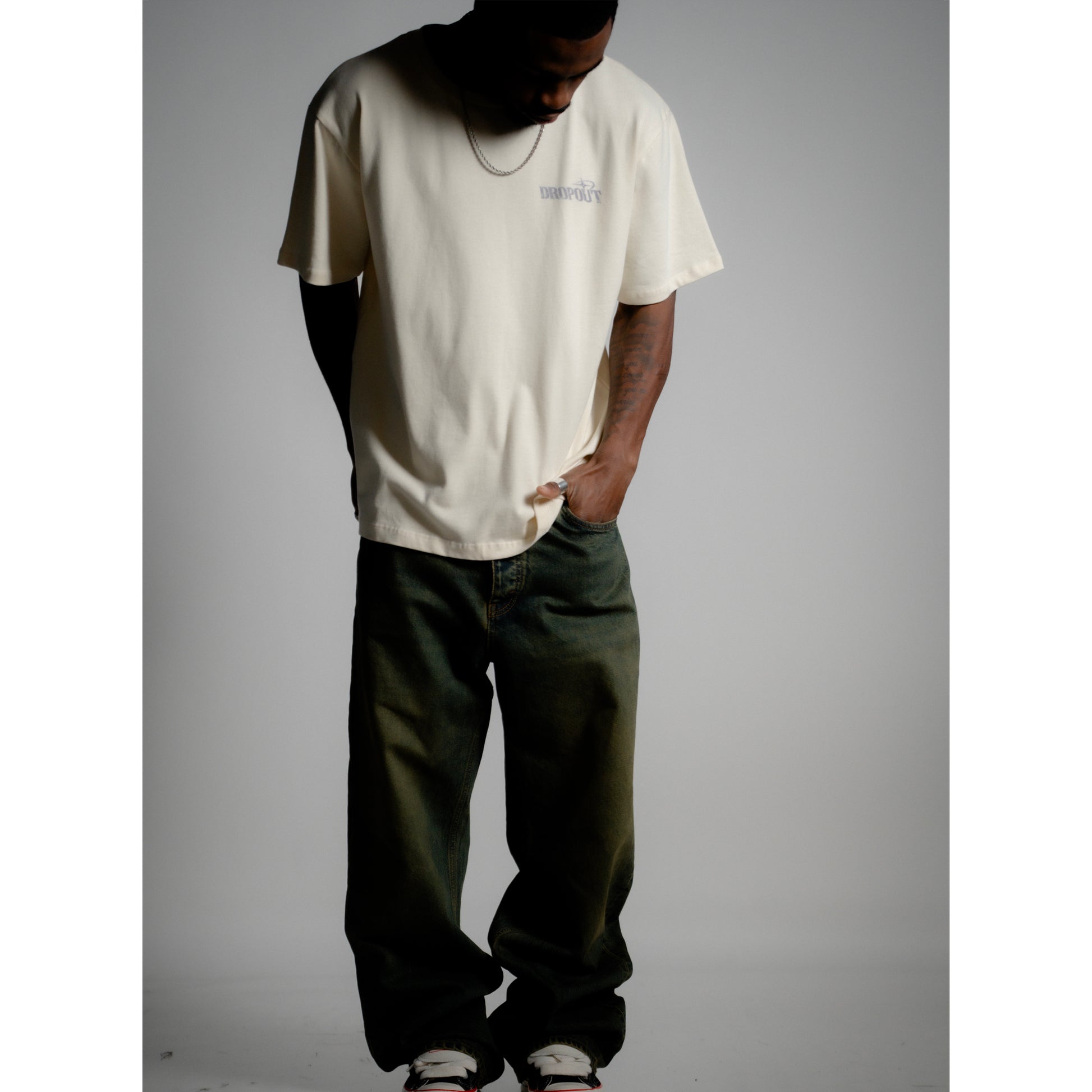 VINTAGE WHITE · OVERSIZED TEE