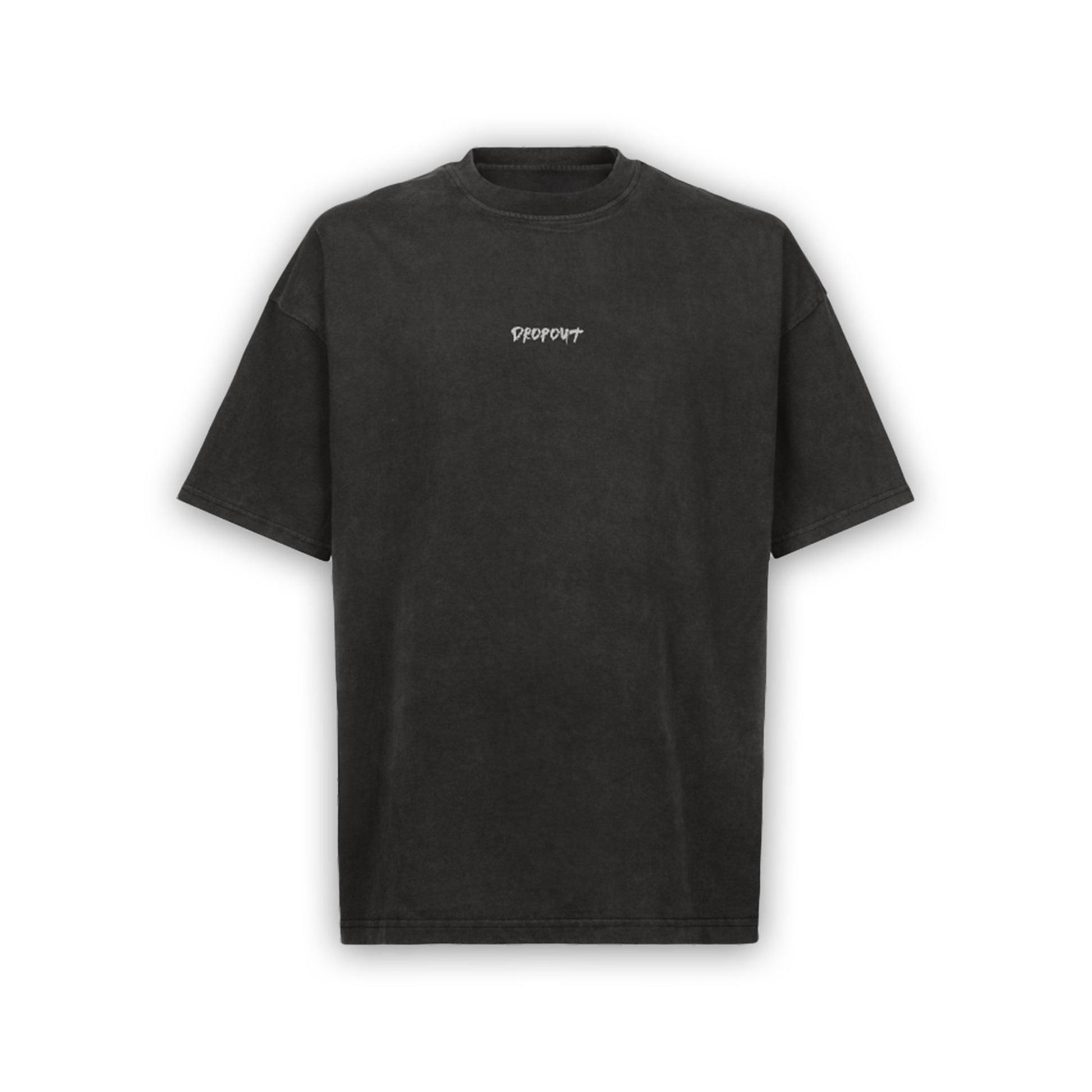 VINTAGE  BLACK EMBROIDERD OVERSIZED TEE