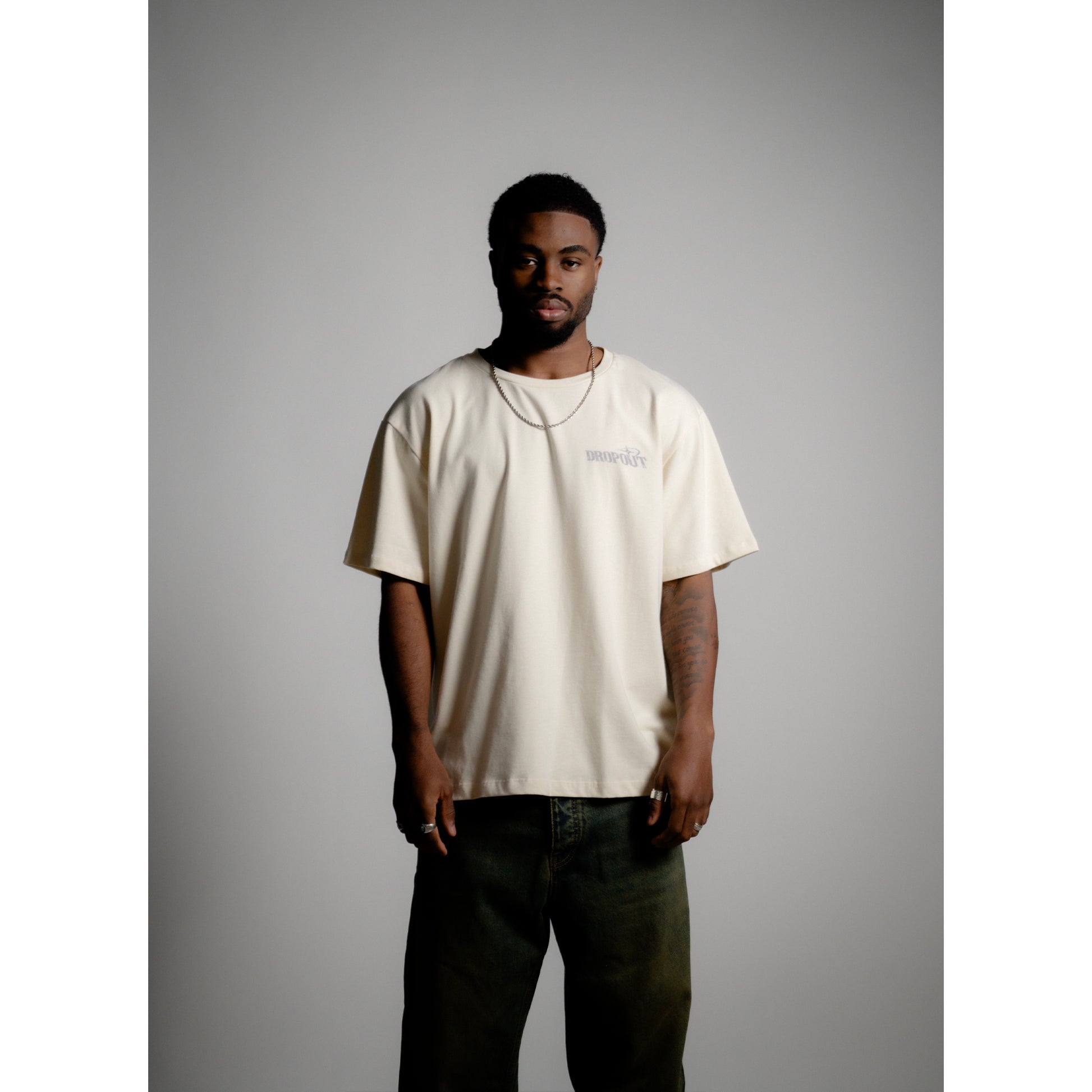 VINTAGE WHITE · OVERSIZED TEE