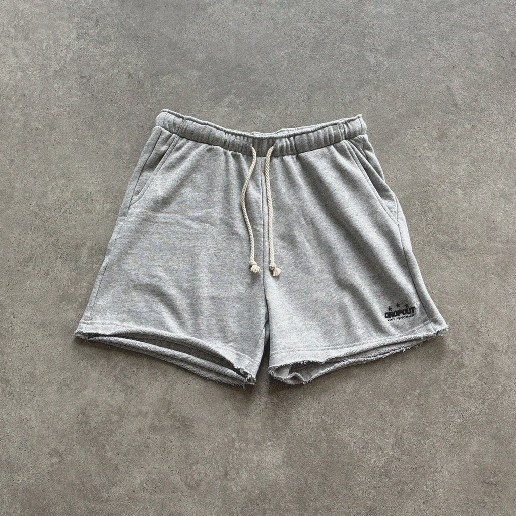 Wide Sweat Shorts – Grey Melange