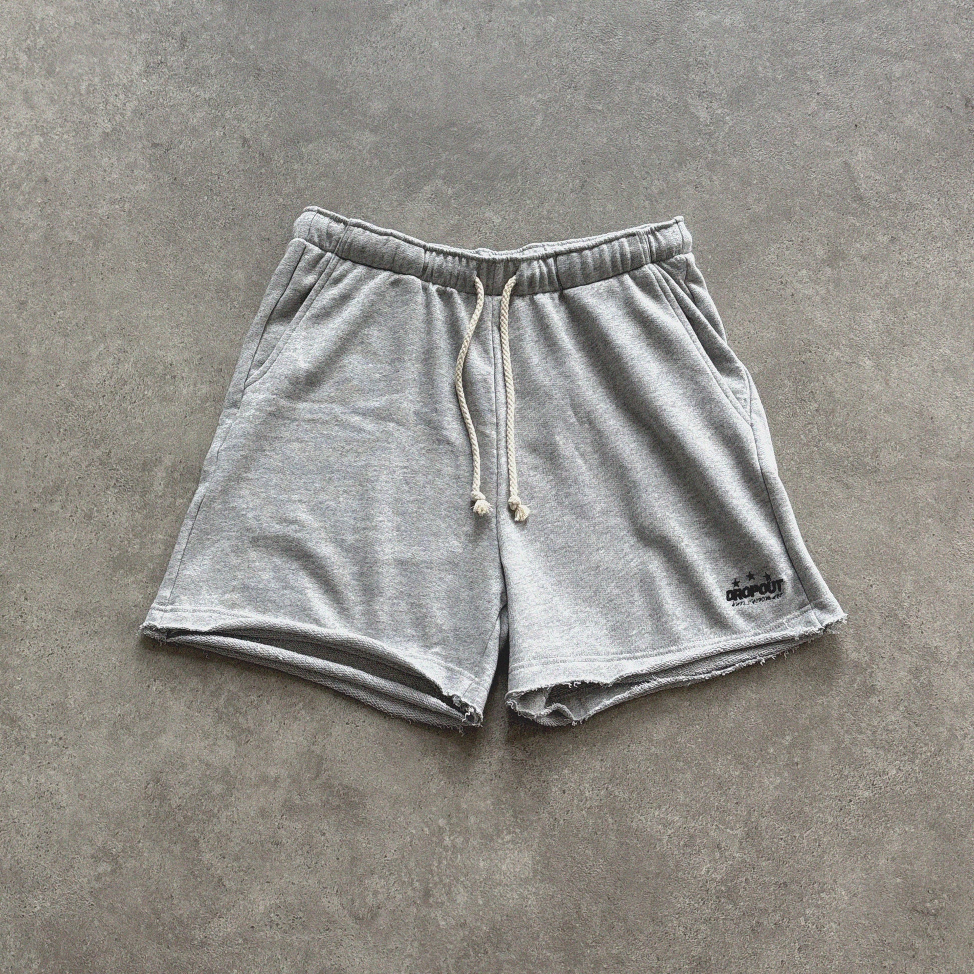 Wide Sweat Shorts – Grey Melange