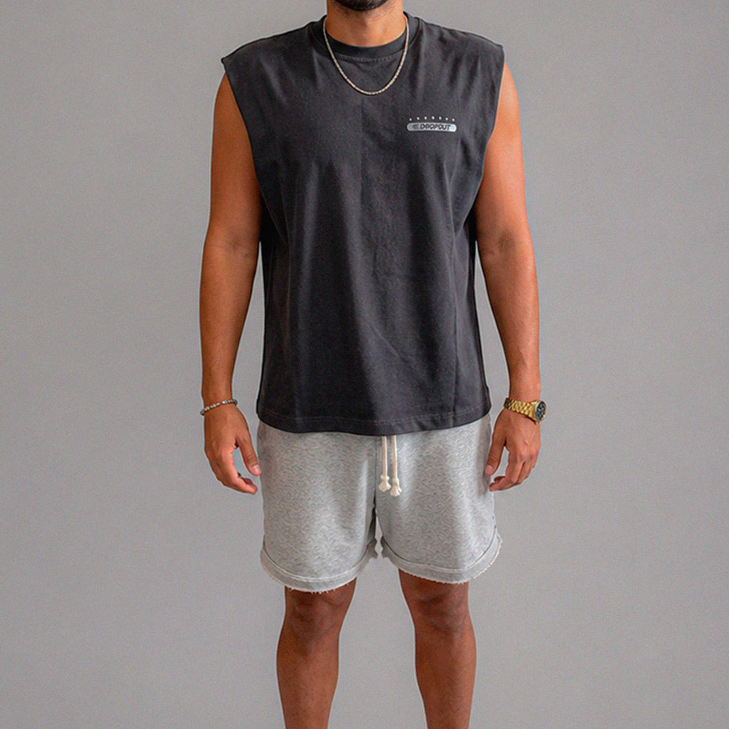 Washed blue - Oversized Tank
