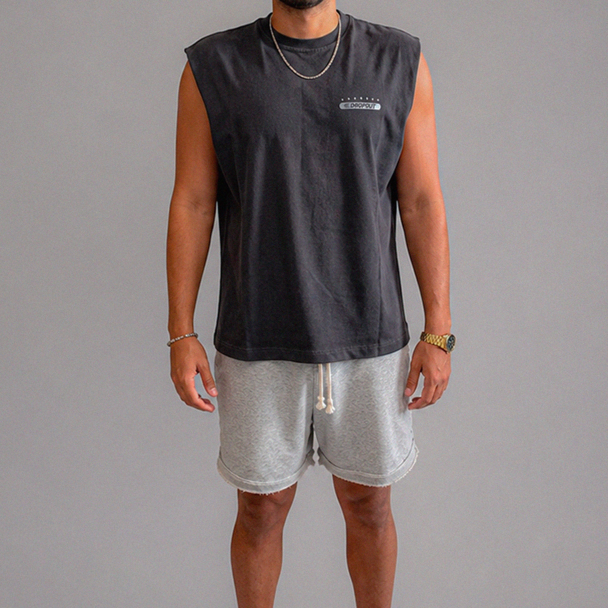 Washed blue - Oversized Tank