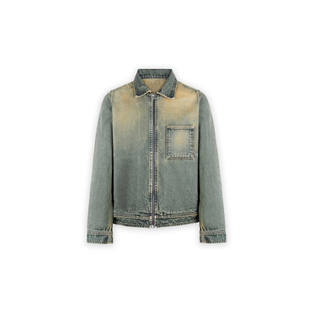 Faded Burn Light Blue Boxy Denim Jacket