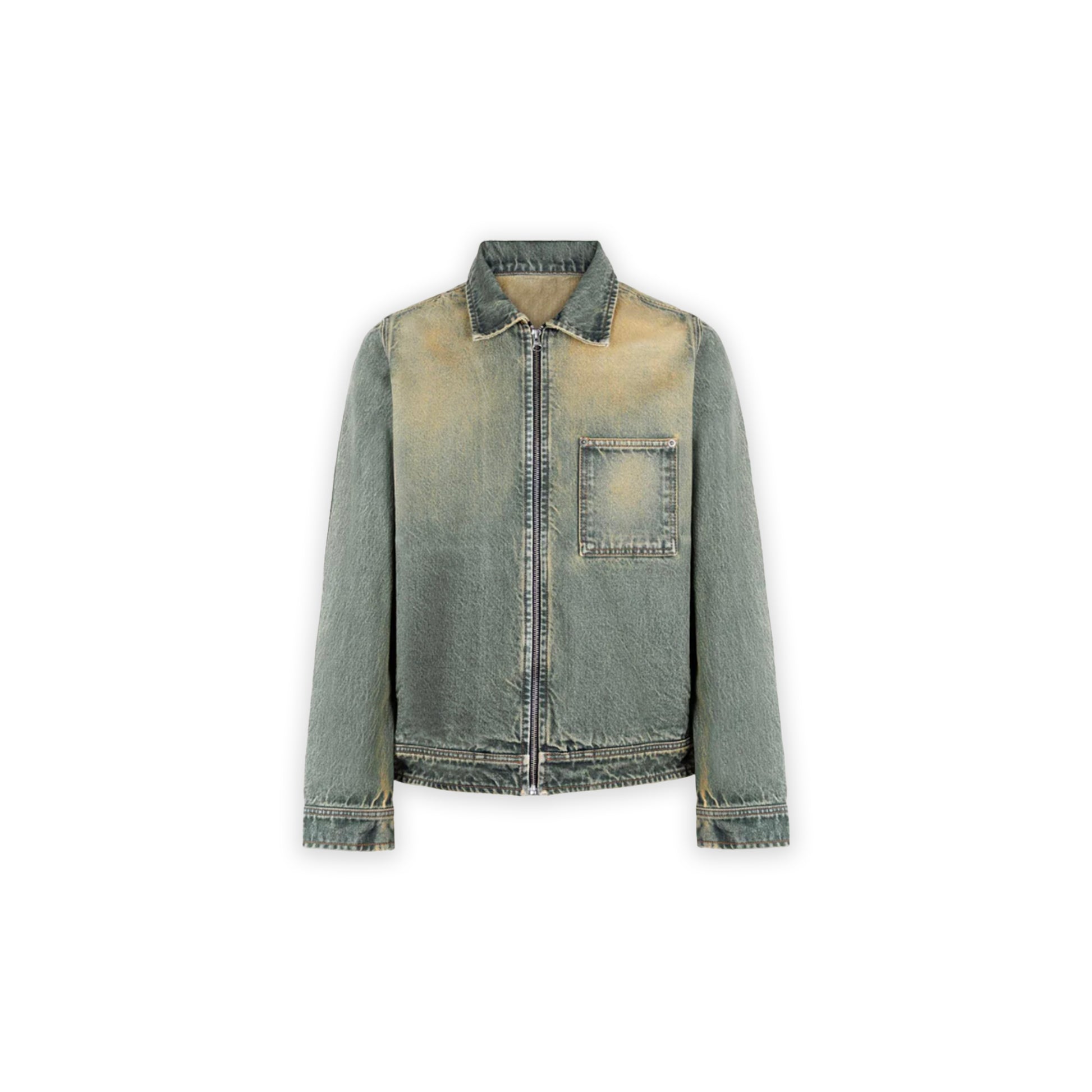 Faded Burn Light Blue Boxy Denim Jacket