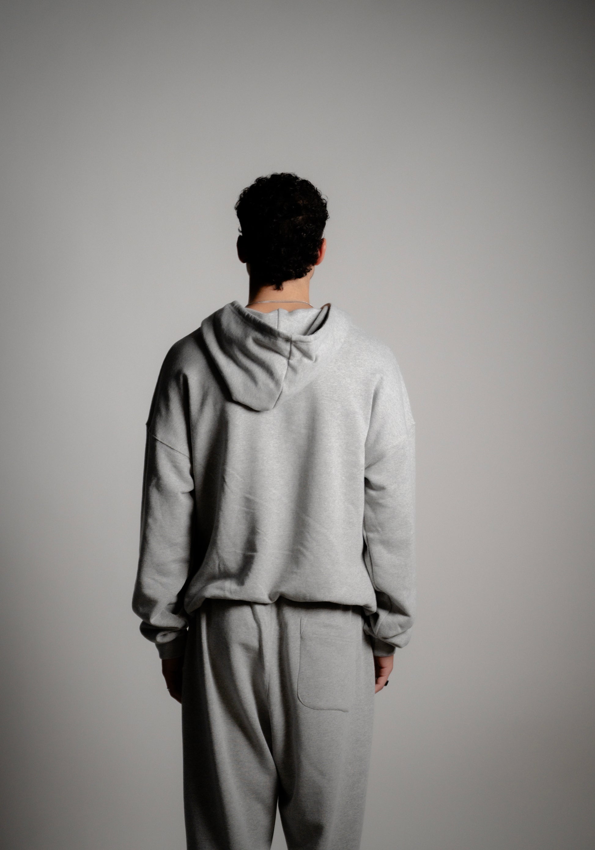 Oversized Hoodie – Grey Melange