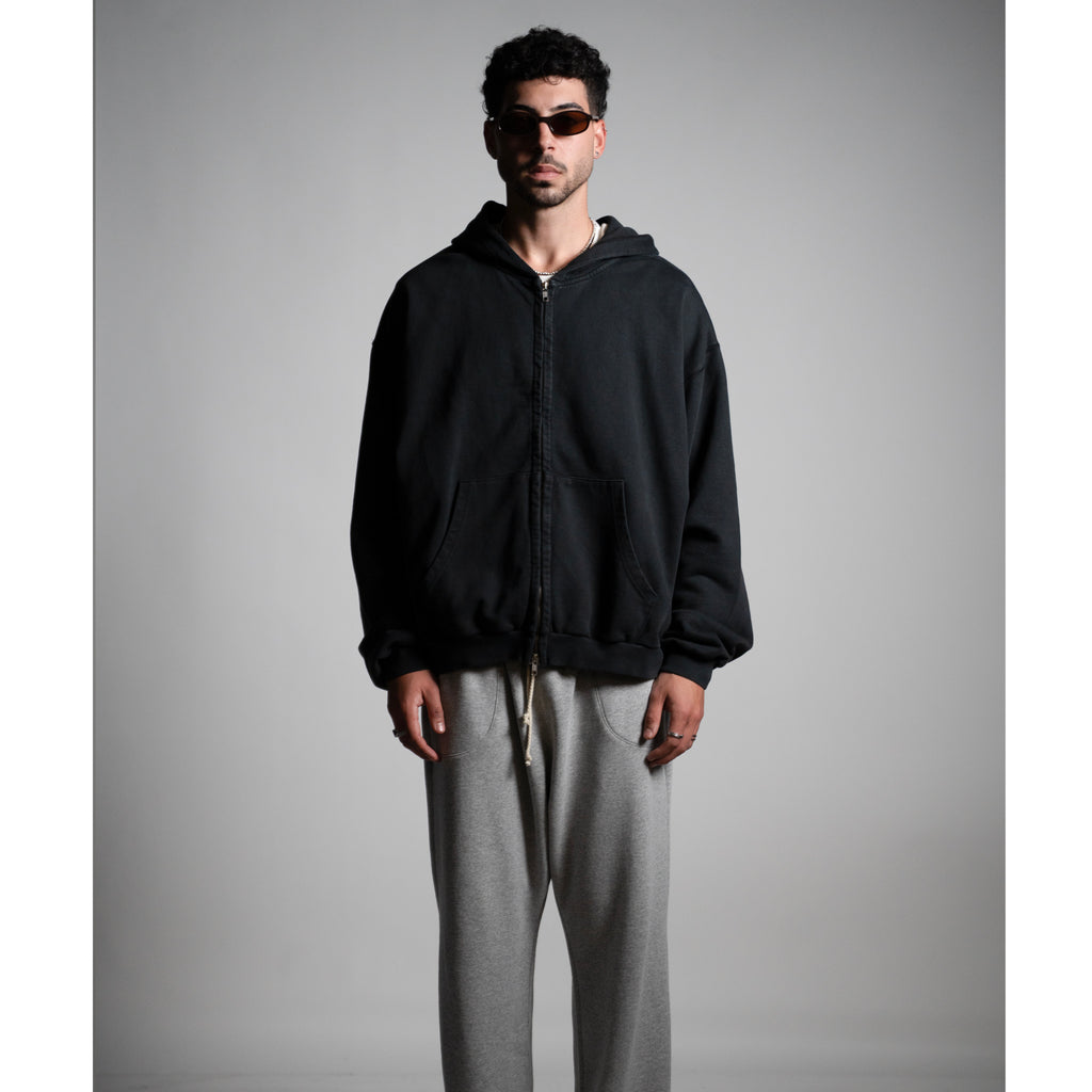 Vintage Black Oversized Hoodie